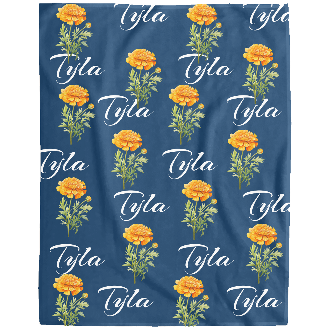 Personalized Birth flower /Name Blanket - VPL Cozy Plush Fleece Blanket 10 %