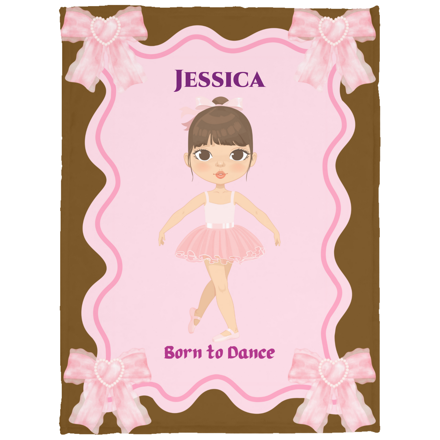 Custom Baby Girl Name Blanket, Plush Soft Fleece Kids Blanket