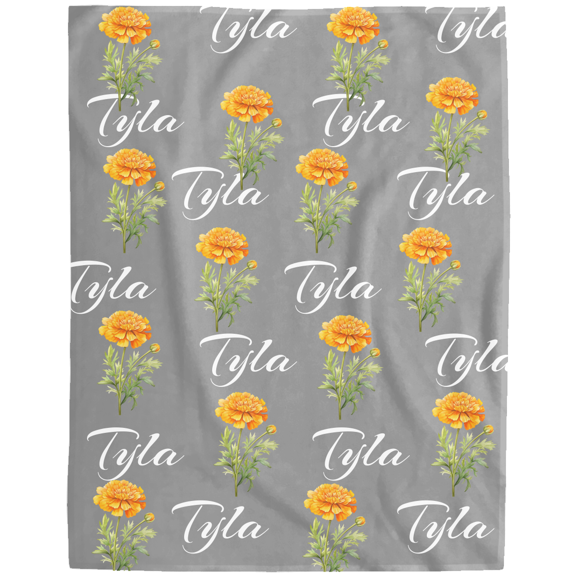 Personalized Birth flower /Name Blanket - VPL Cozy Plush Fleece Blanket 10 %