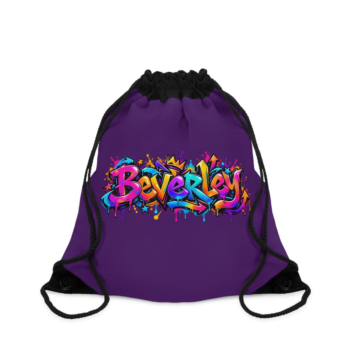 Personalized Graffiti-Inspired Drawstring Bag With Custom Name Personalize it with your name!