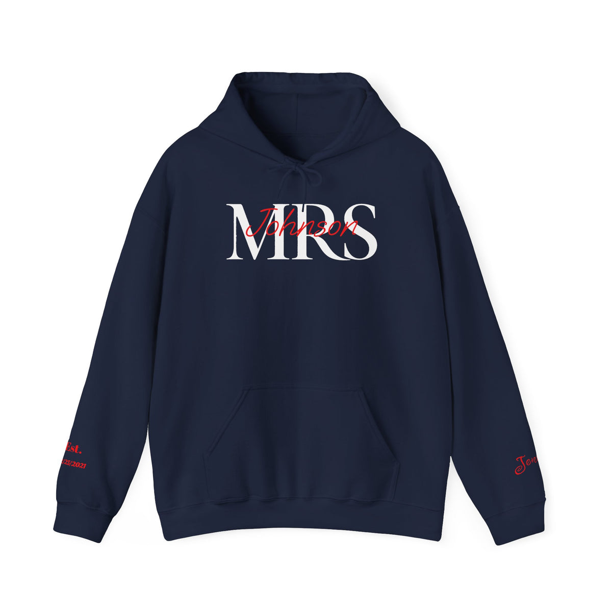 Personalized “MR” and “MRS” Wedding T-Shirts With Names and Established Date