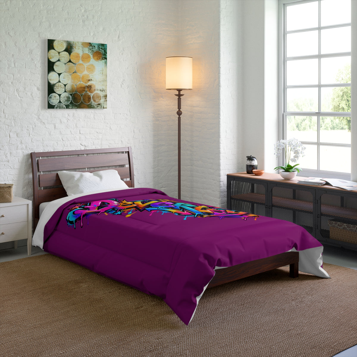 Copy of Graffiti Name Comforter — Custom 'Tommy' Street Art Bedding