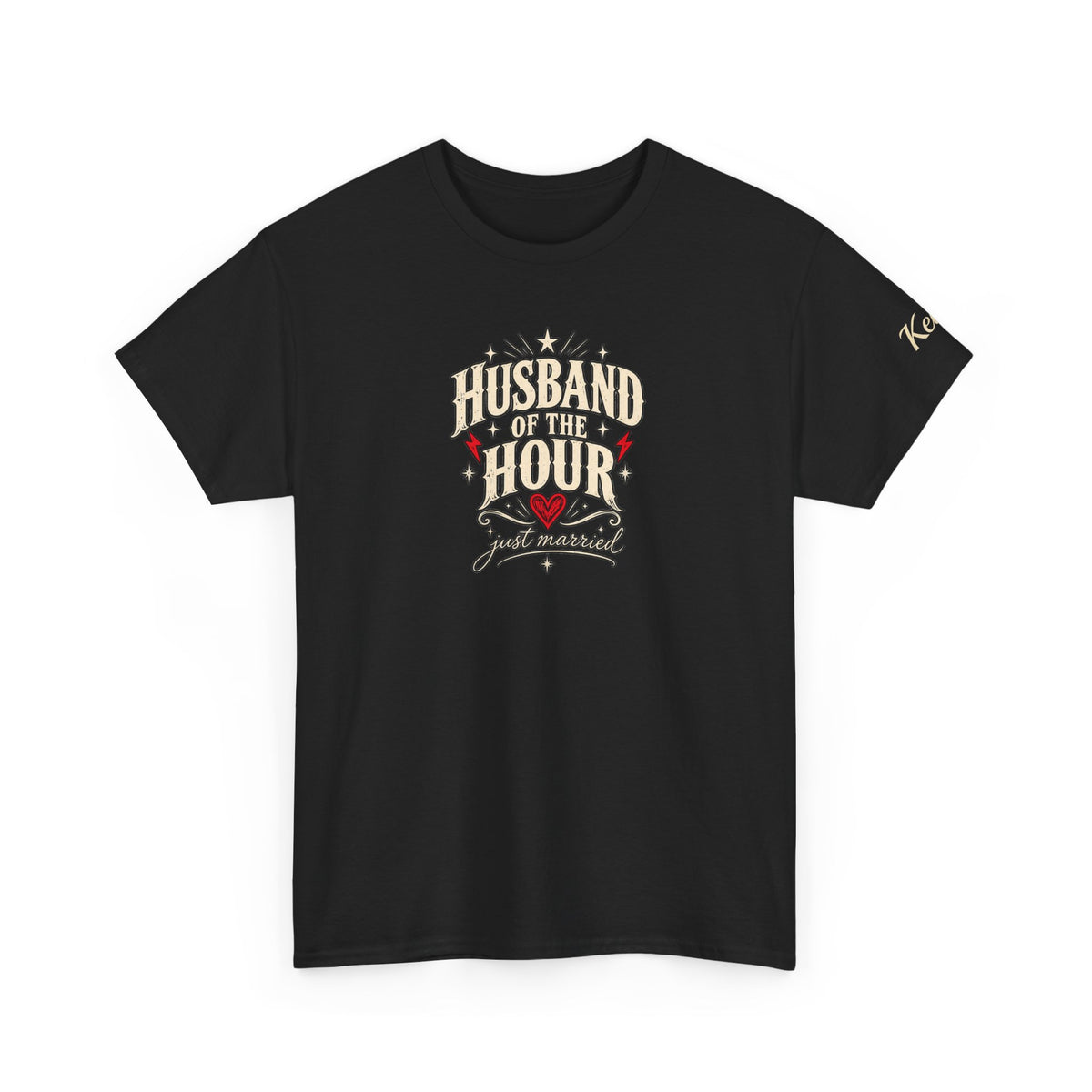 Personalized “Husband Hour” and “Wife of the Party” Wedding T-Shirts With Custom Sleeve Names