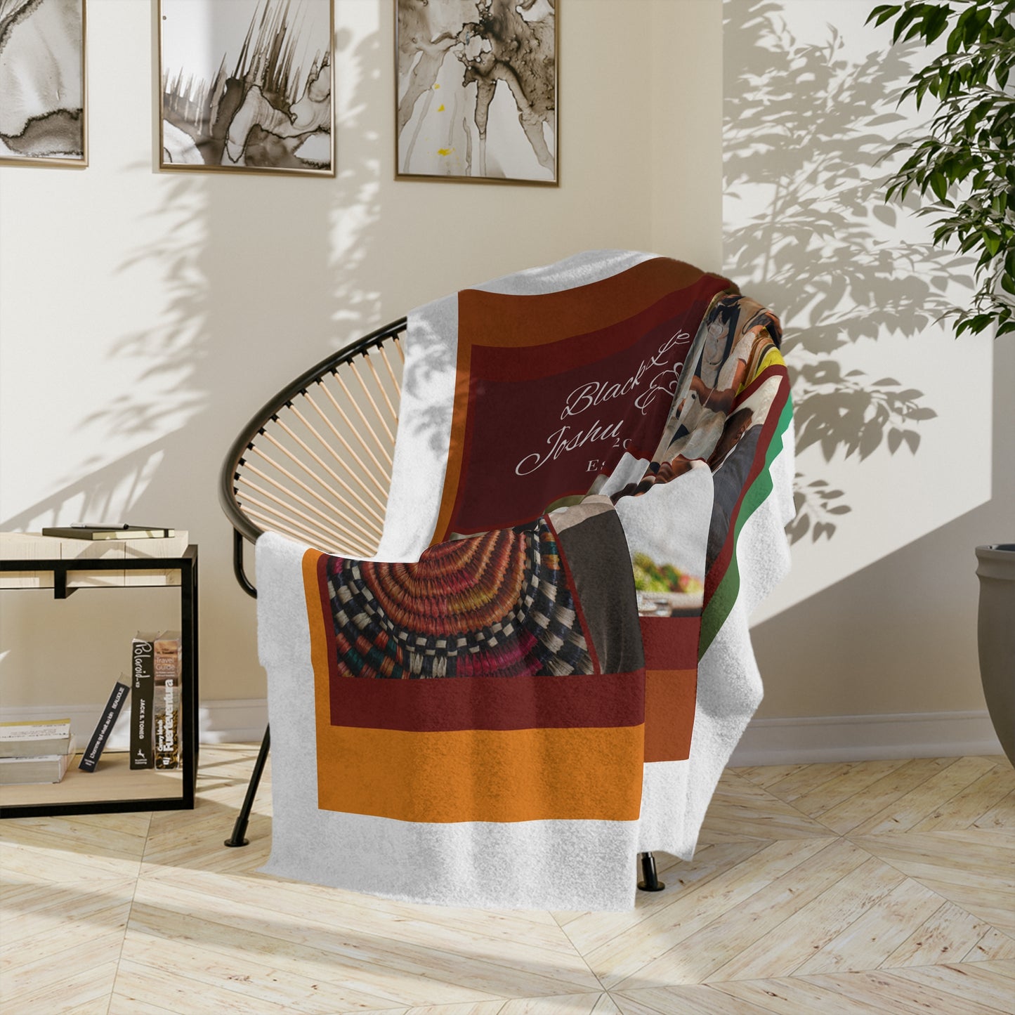 Personalized Black Love Blanket — 'Black Love Velveteen Microfiber Keepsake