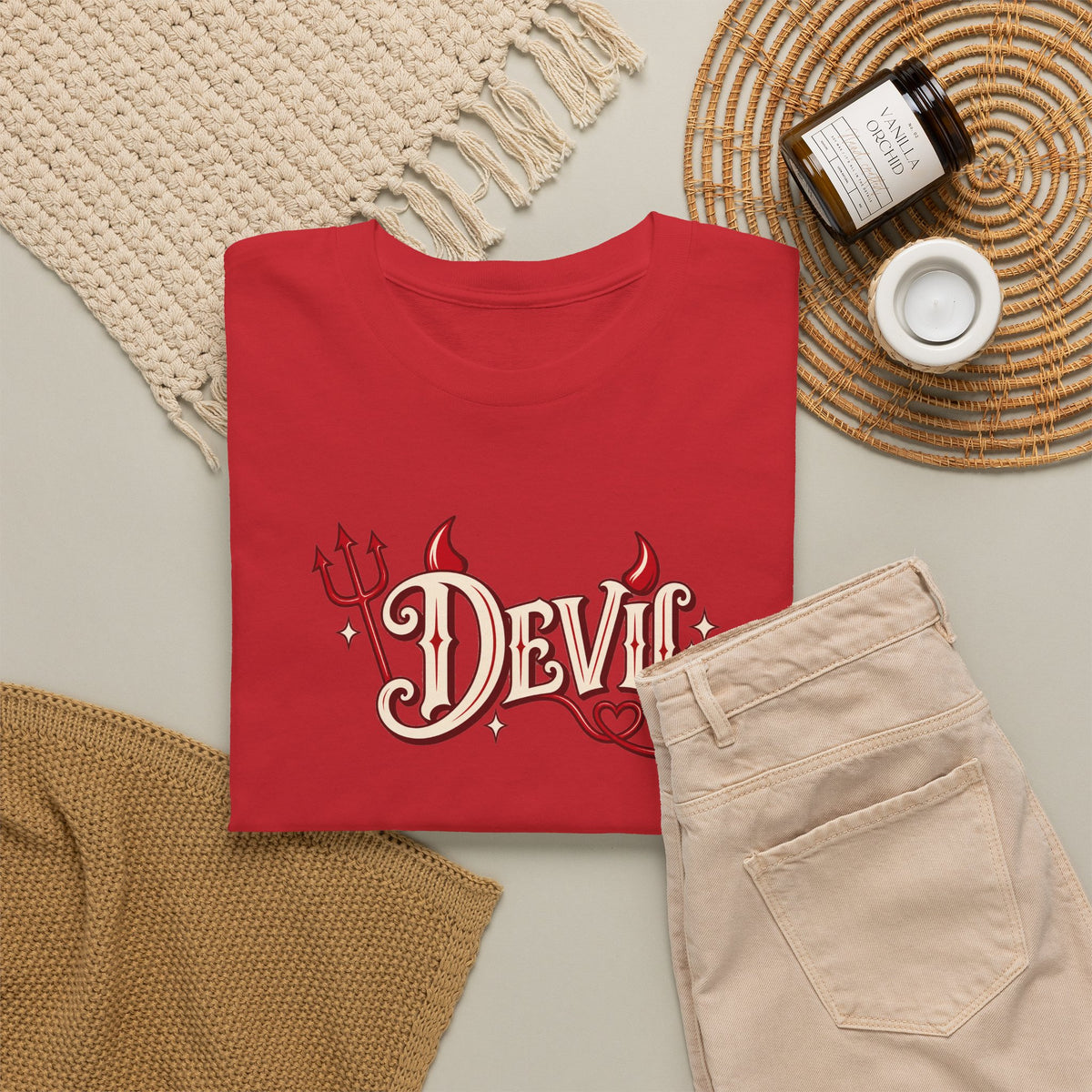 Personalized “I Put the D in Devil” Couples T-Shirt Set