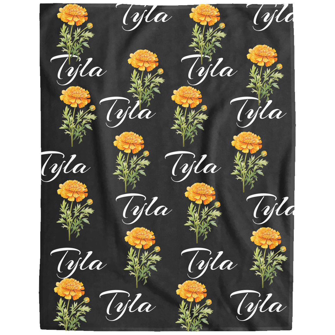 Personalized Birth flower /Name Blanket - VPL Cozy Plush Fleece Blanket 10 %