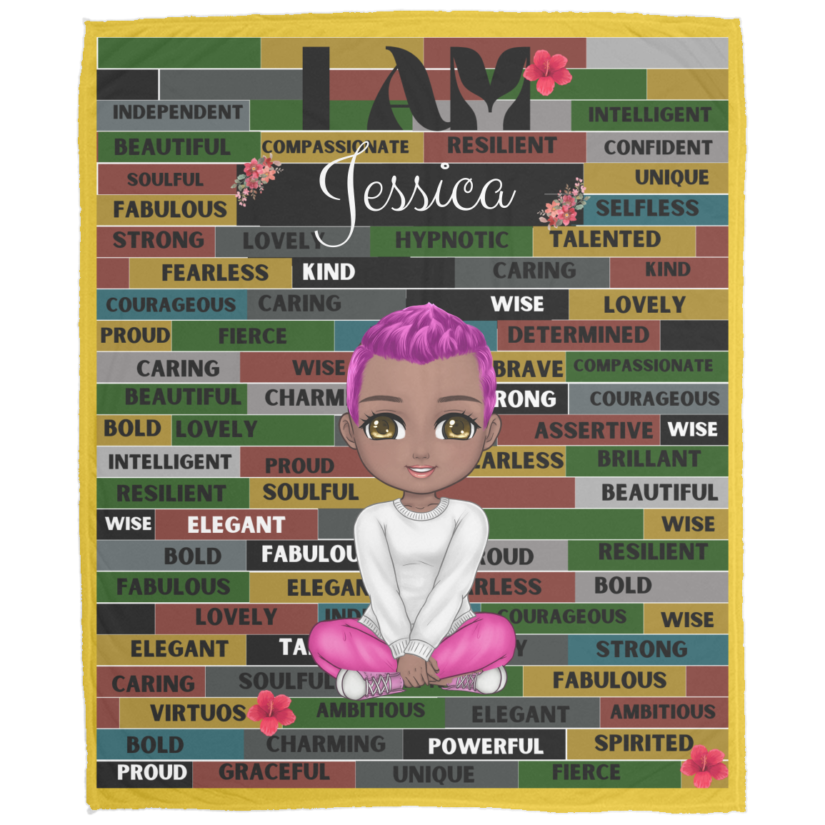Personalized Blanket "I am" VPM Cozy Plush Fleece Blanket - 50x60