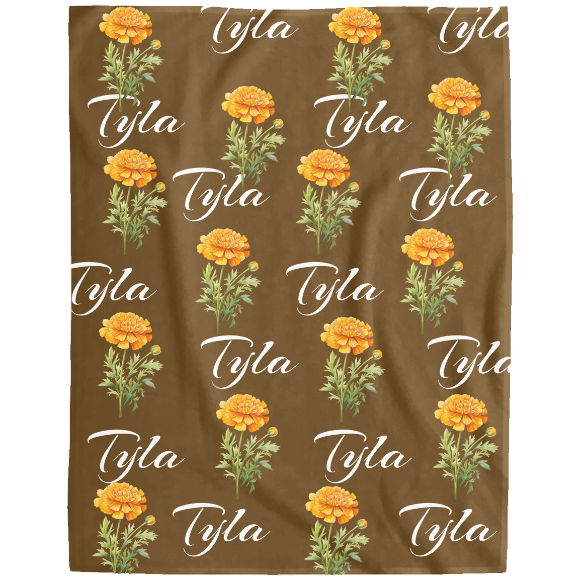 Personalized Birth flower /Name Blanket - VPL Cozy Plush Fleece Blanket 10 %