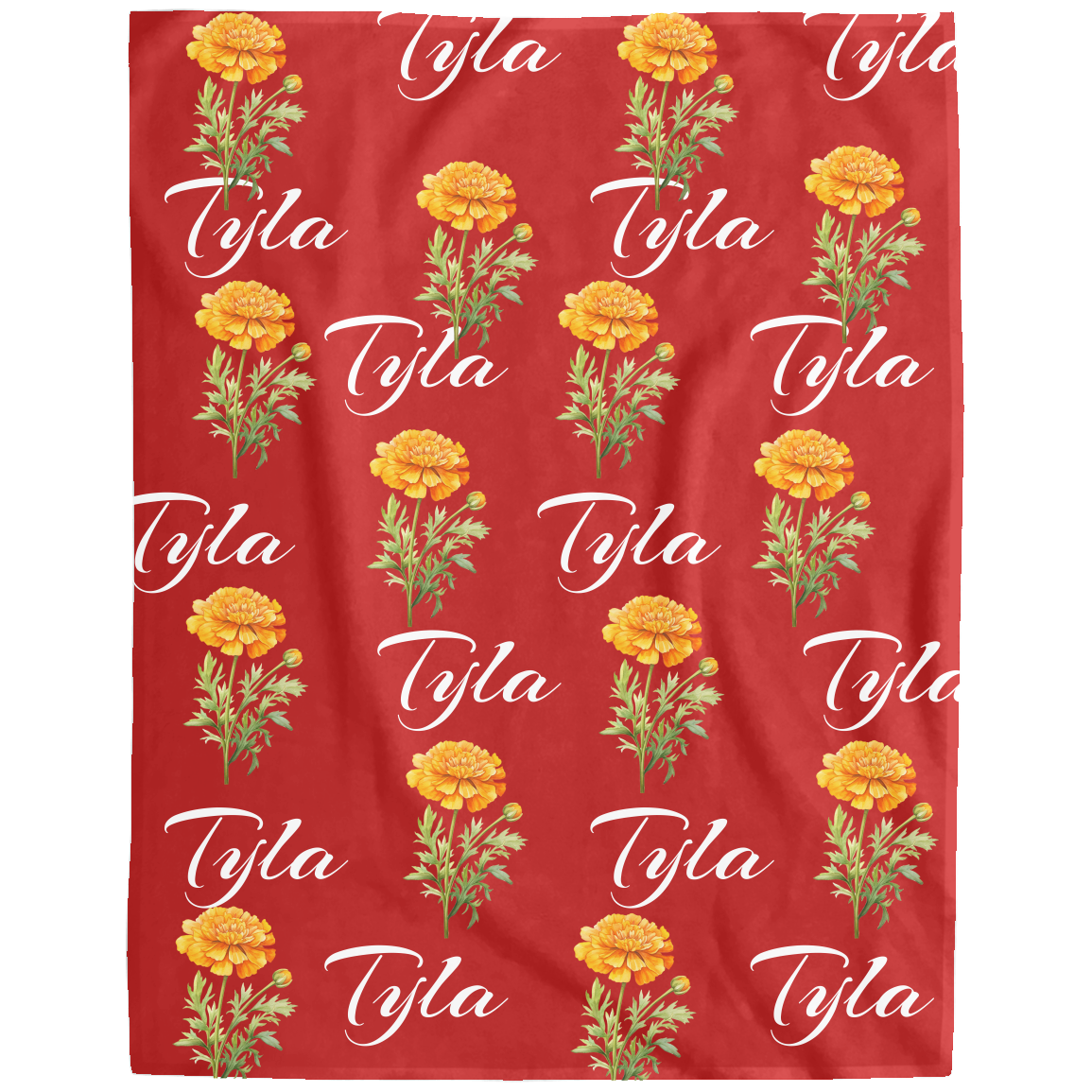 Personalized Birth flower /Name Blanket - VPL Cozy Plush Fleece Blanket 10 %
