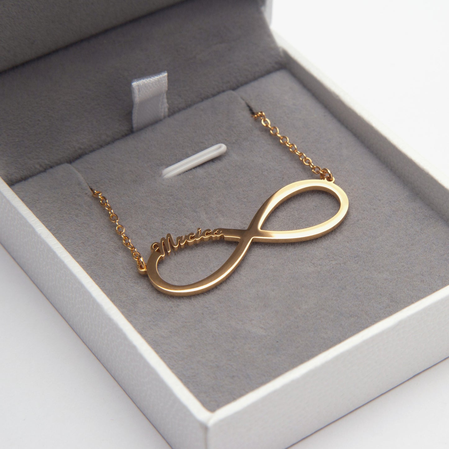 Infinity Necklace, Custom Name Necklace, Stainless Steel Necklace