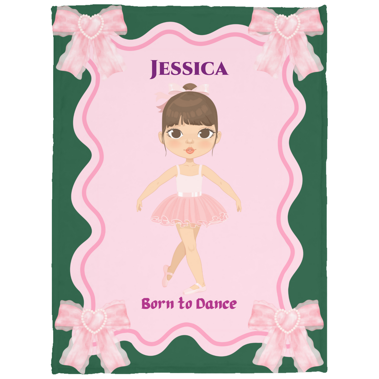 Custom Baby Girl Name Blanket, Plush Soft Fleece Kids Blanket