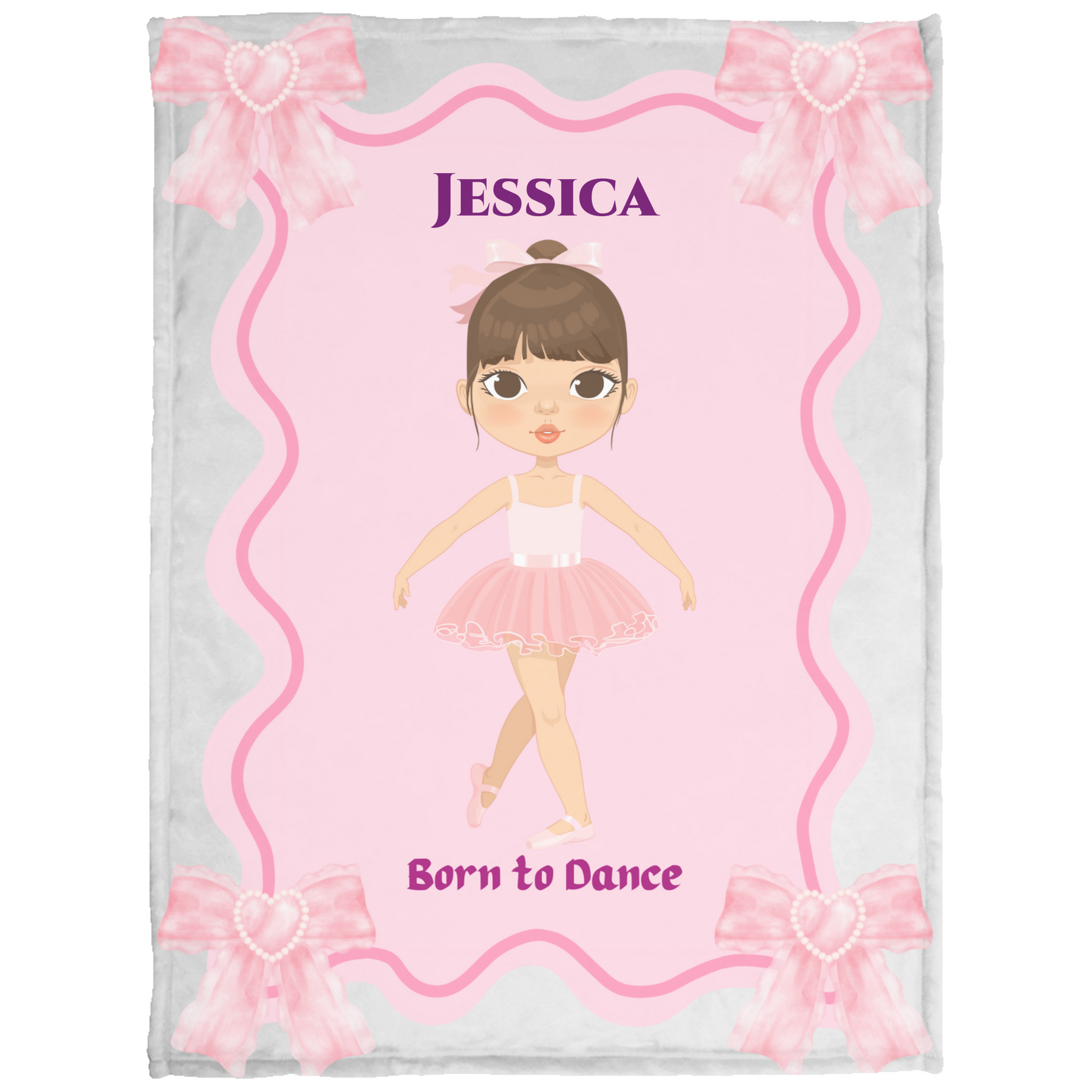 Custom Baby Girl Name Blanket, Plush Soft Fleece Kids Blanket