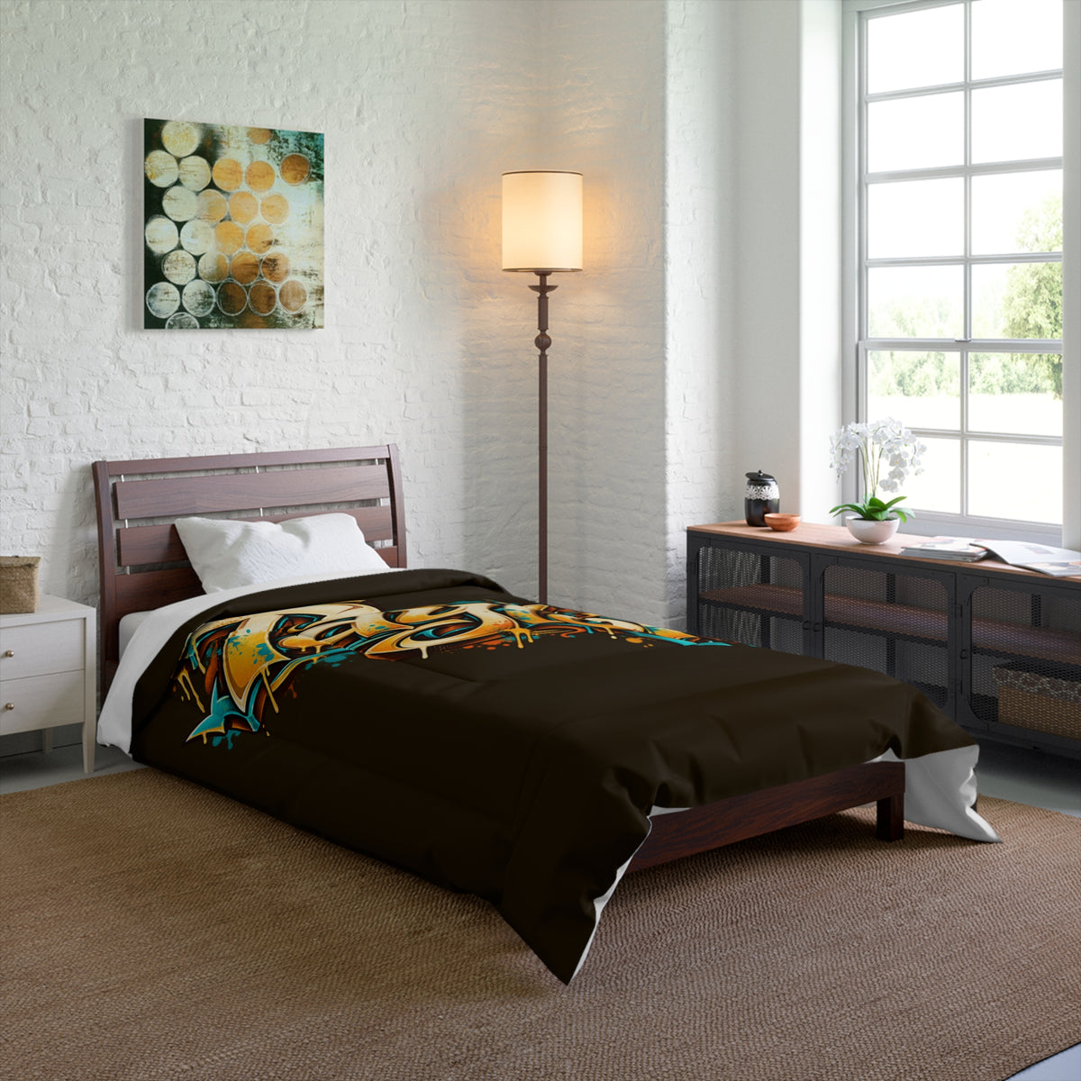 Copy of Copy of Graffiti Name Comforter — Custom 'Tommy' Street Art Bedding
