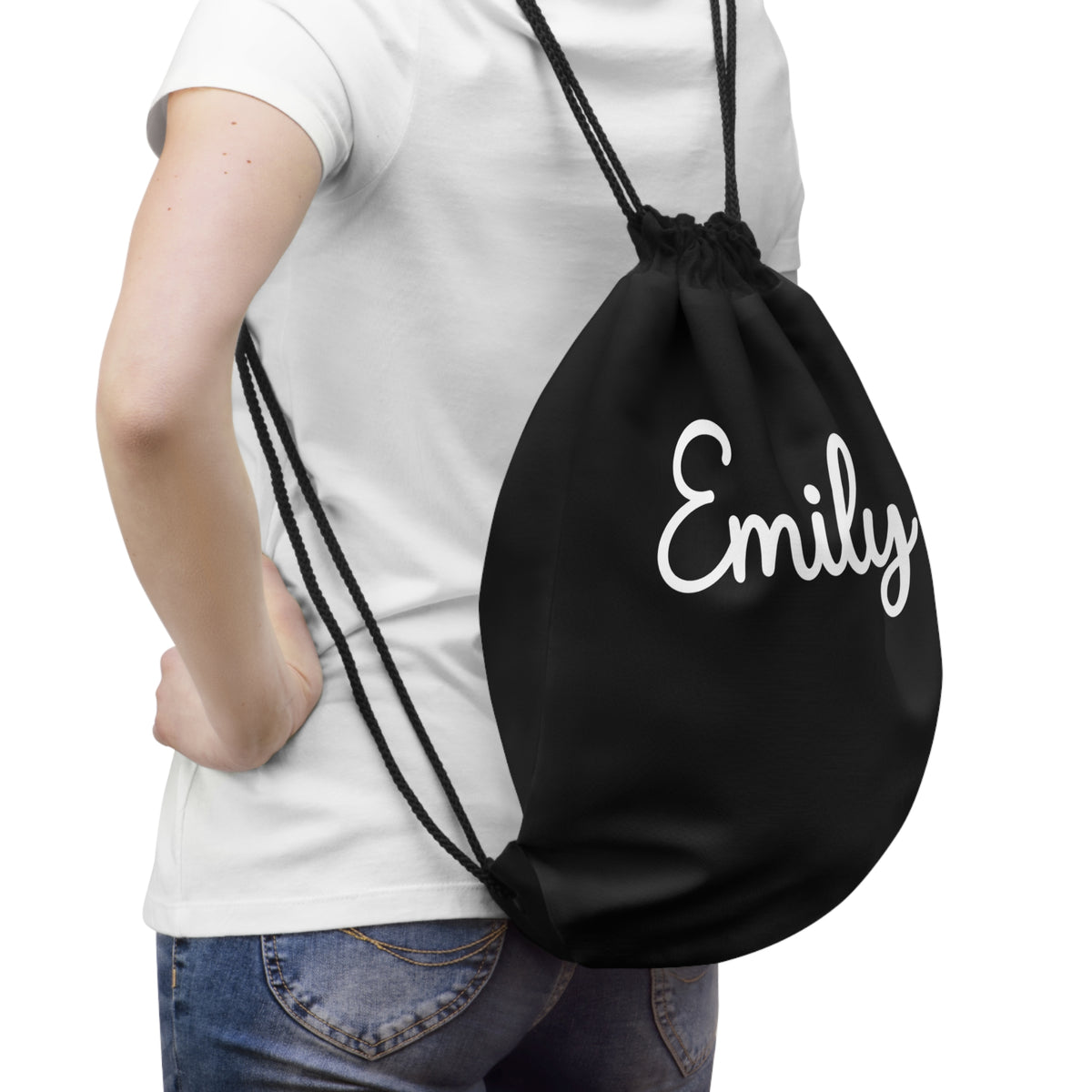 Copy of Personalized Rainbow/Solid Name Drawstring Bag