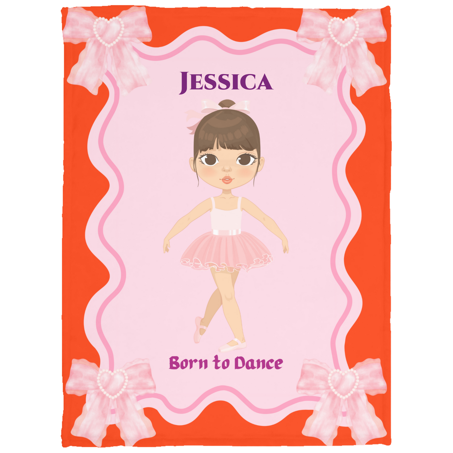 Custom Baby Girl Name Blanket, Plush Soft Fleece Kids Blanket