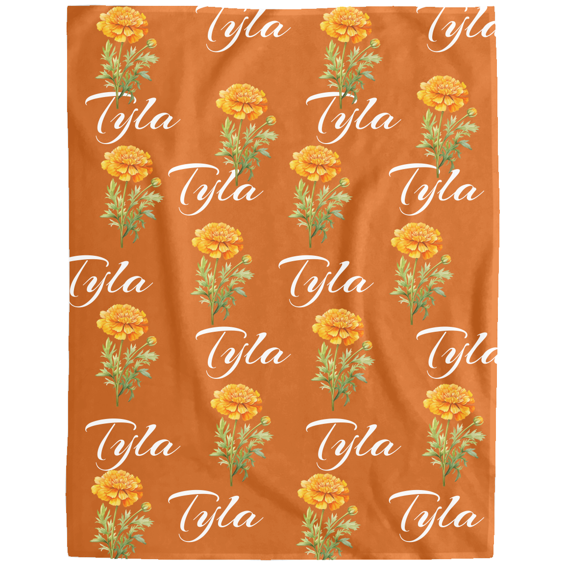 Personalized Birth flower /Name Blanket - VPL Cozy Plush Fleece Blanket 10 %