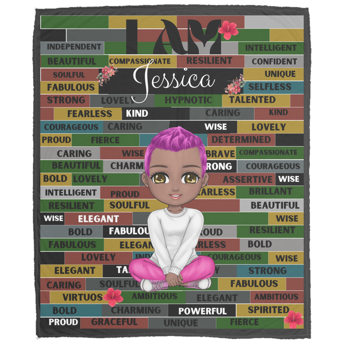 Personalized Blanket "I am" VPM Cozy Plush Fleece Blanket - 50x60