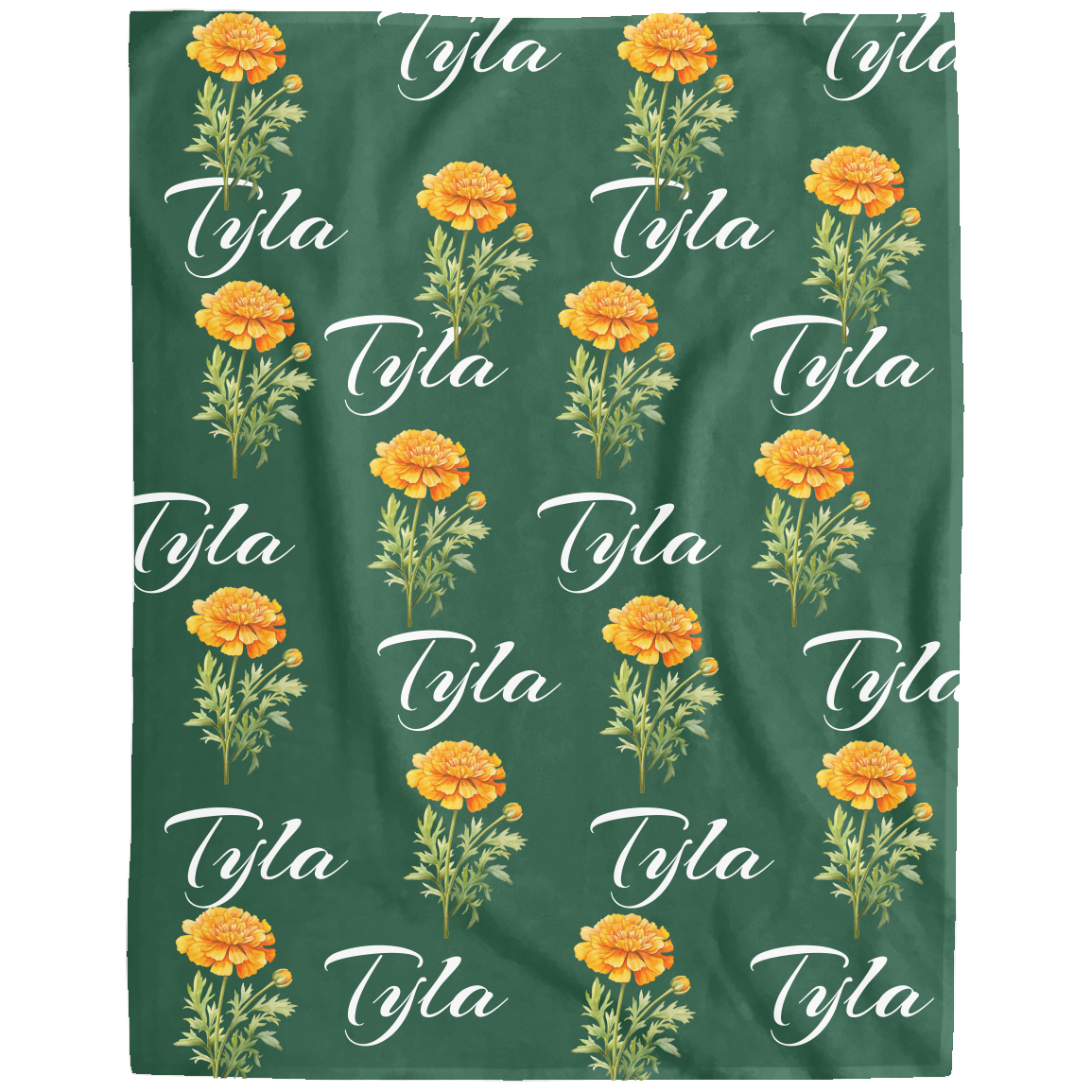 Personalized Birth flower /Name Blanket - VPL Cozy Plush Fleece Blanket 10 %