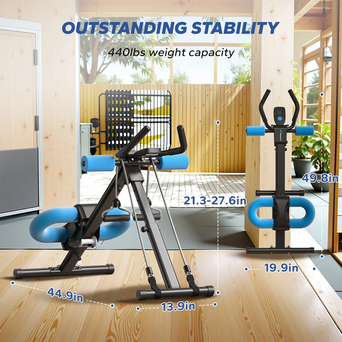 MERACH Ab Machine Adjustable Trainer Workout Abdominal Exercise Machine Core Ab Exercise System Trainer