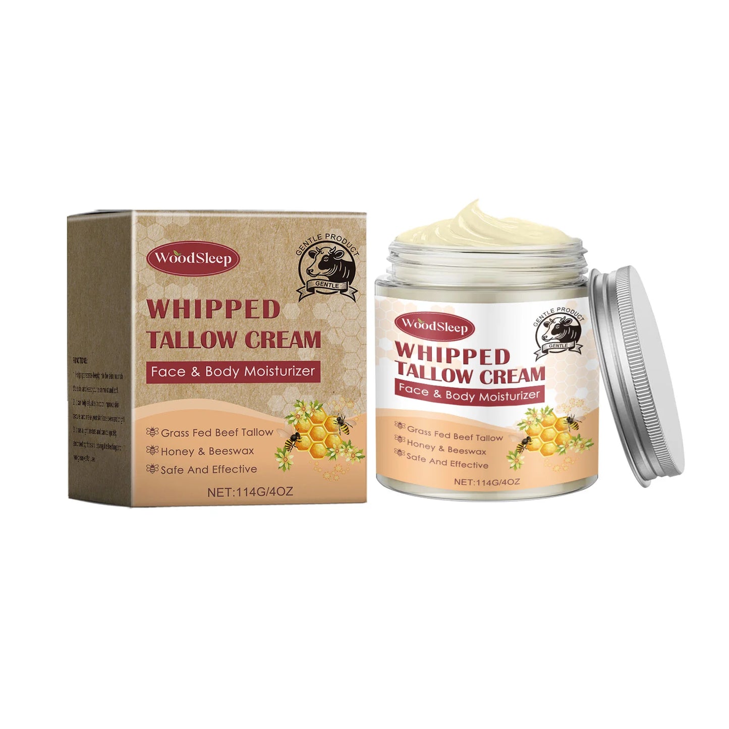 Woodsleep 114g Beef Tallow Nourish Face Cream Skin Cream