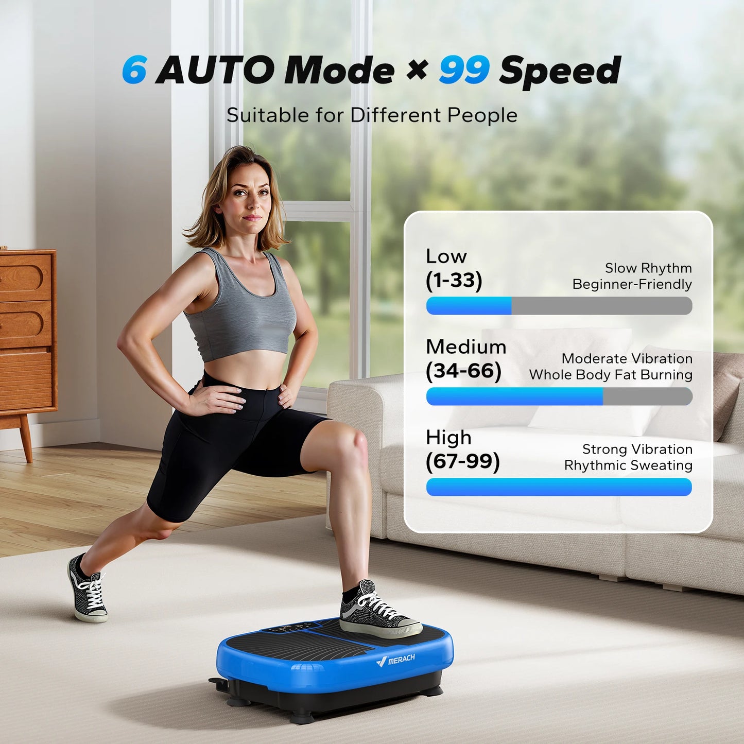 MERACH EMS Vibration Plate Exercise Machine for Lymphatic Drainage Relieve Pain Help Sleep Fat Burning&Weight Loss Exercise Fit