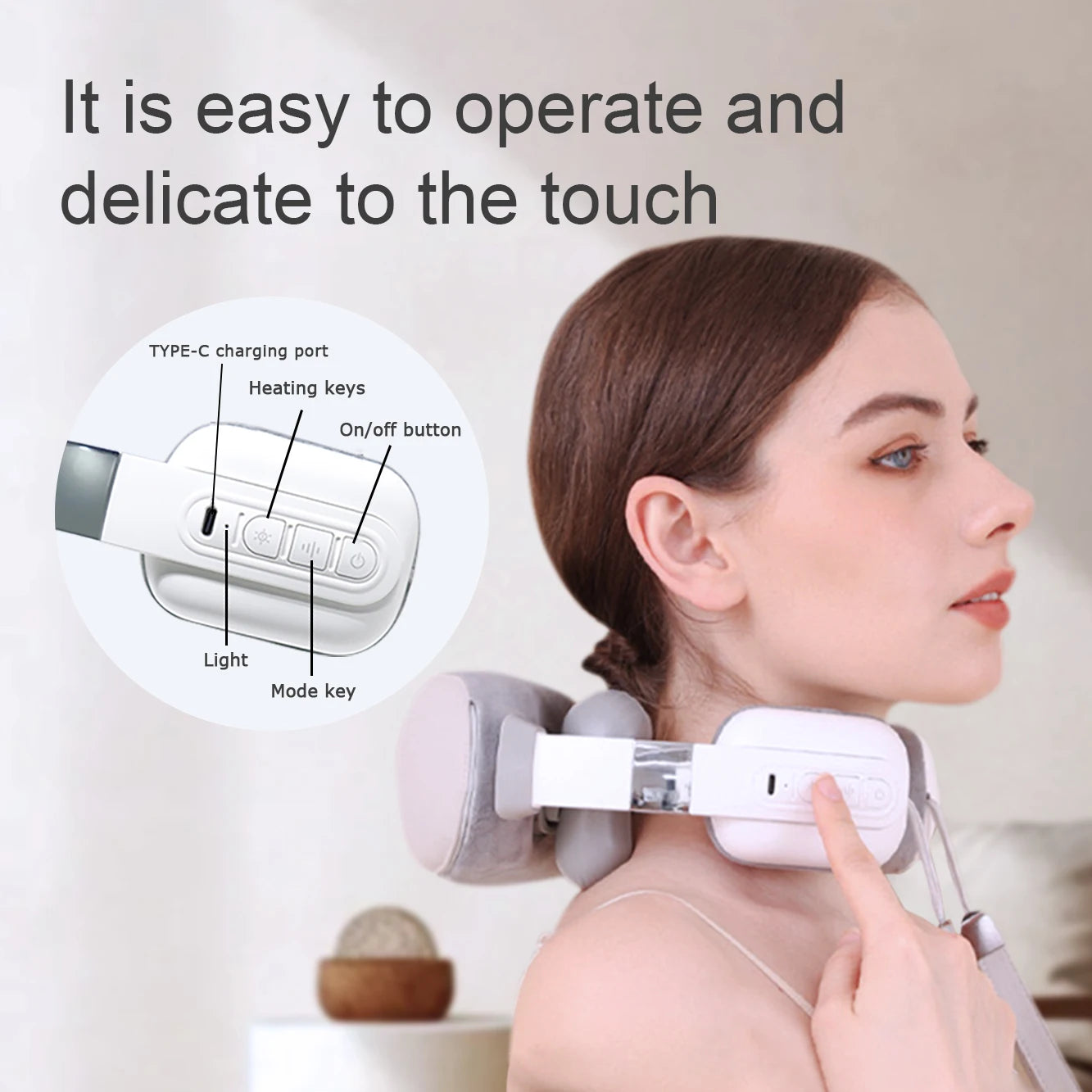 Simulated Finger Massage Multifunctional Massager, Multiple Gears, Straight Muscle Strain