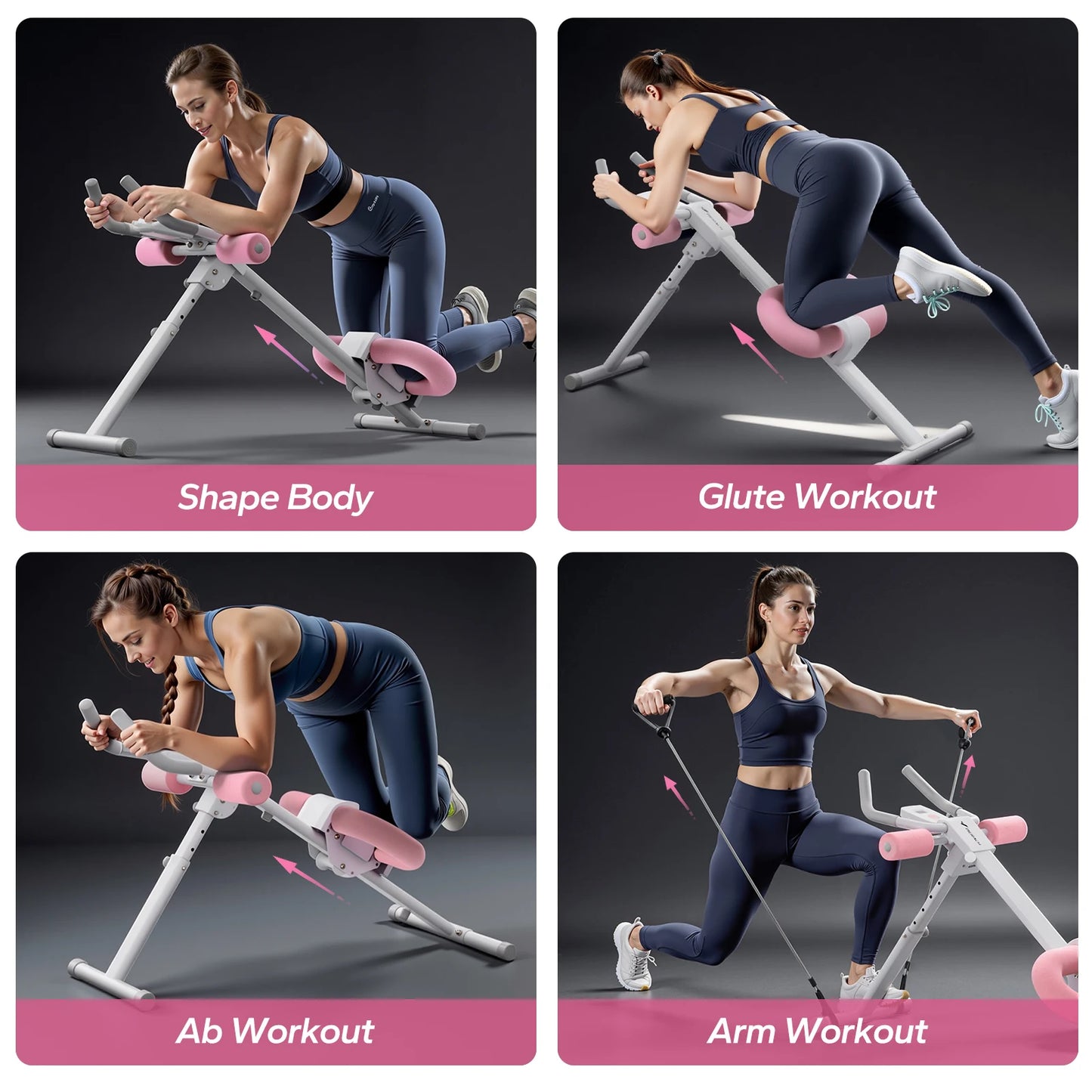 MERACH Ab Machine Adjustable Trainer Workout Abdominal Exercise Machine Core Ab Exercise System Trainer