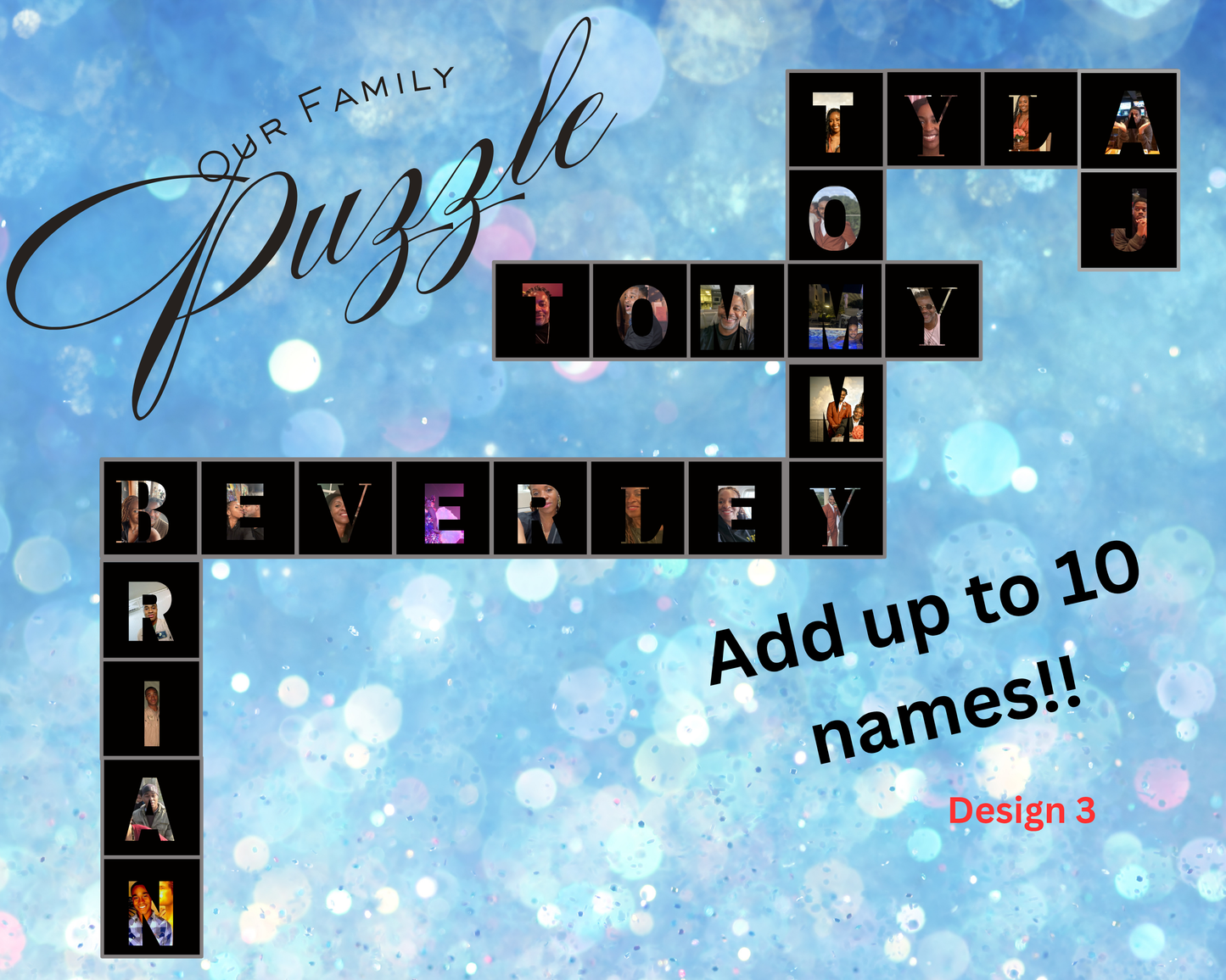 Our Family Puzzle - Personalized Family Puzzle Canvas Print, Custom Wall Art, Unique Keepsake
