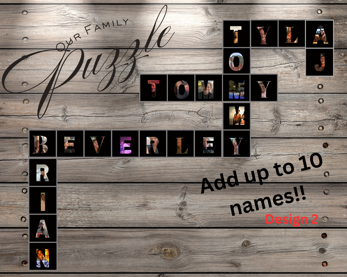 Our Family Puzzle - Personalized Family Puzzle Canvas Print, Custom Wall Art, Unique Keepsake