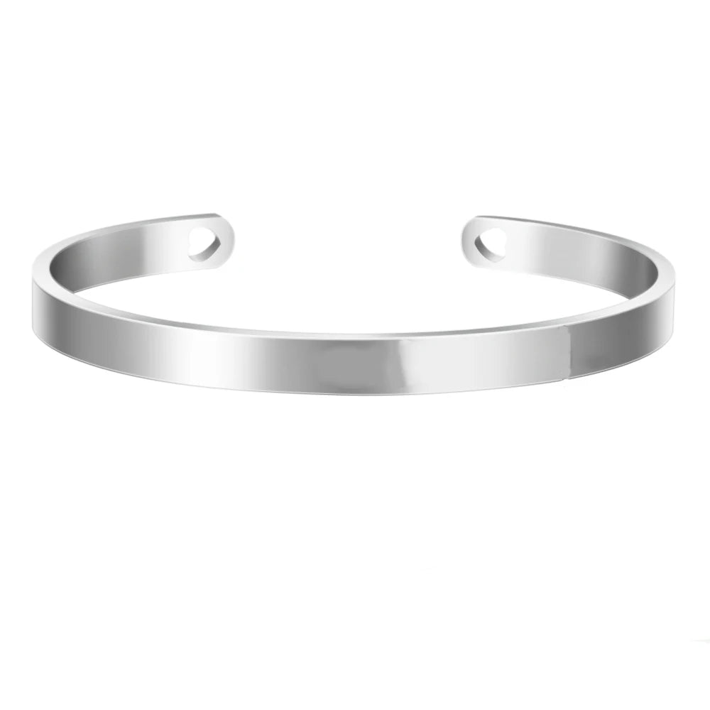 Mantra Bangle Cuff Stainless Steel