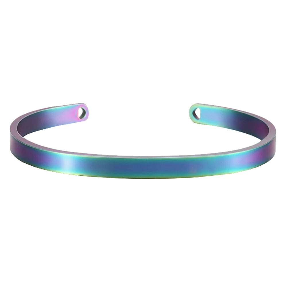 Mantra Bangle Cuff Stainless Steel
