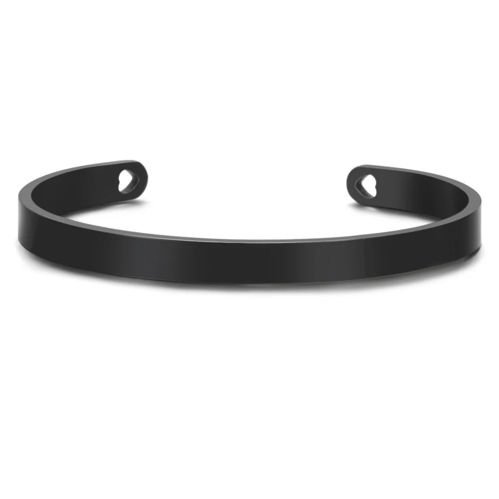 Mantra Bangle Cuff Stainless Steel
