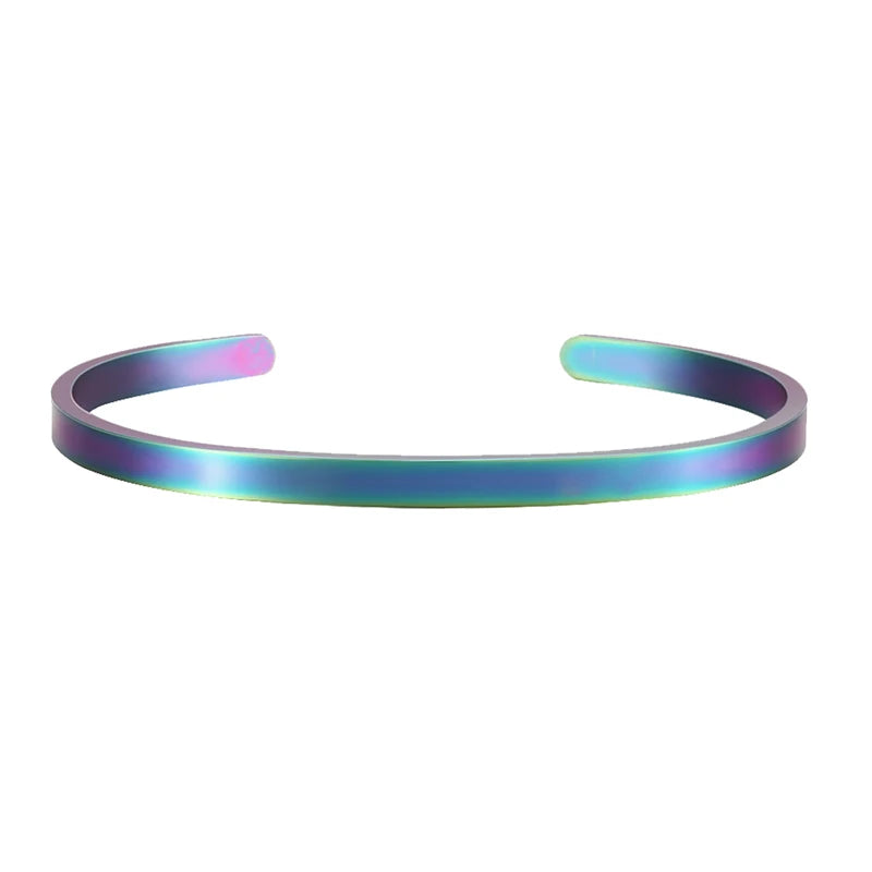 Mantra Bangle Cuff Stainless Steel