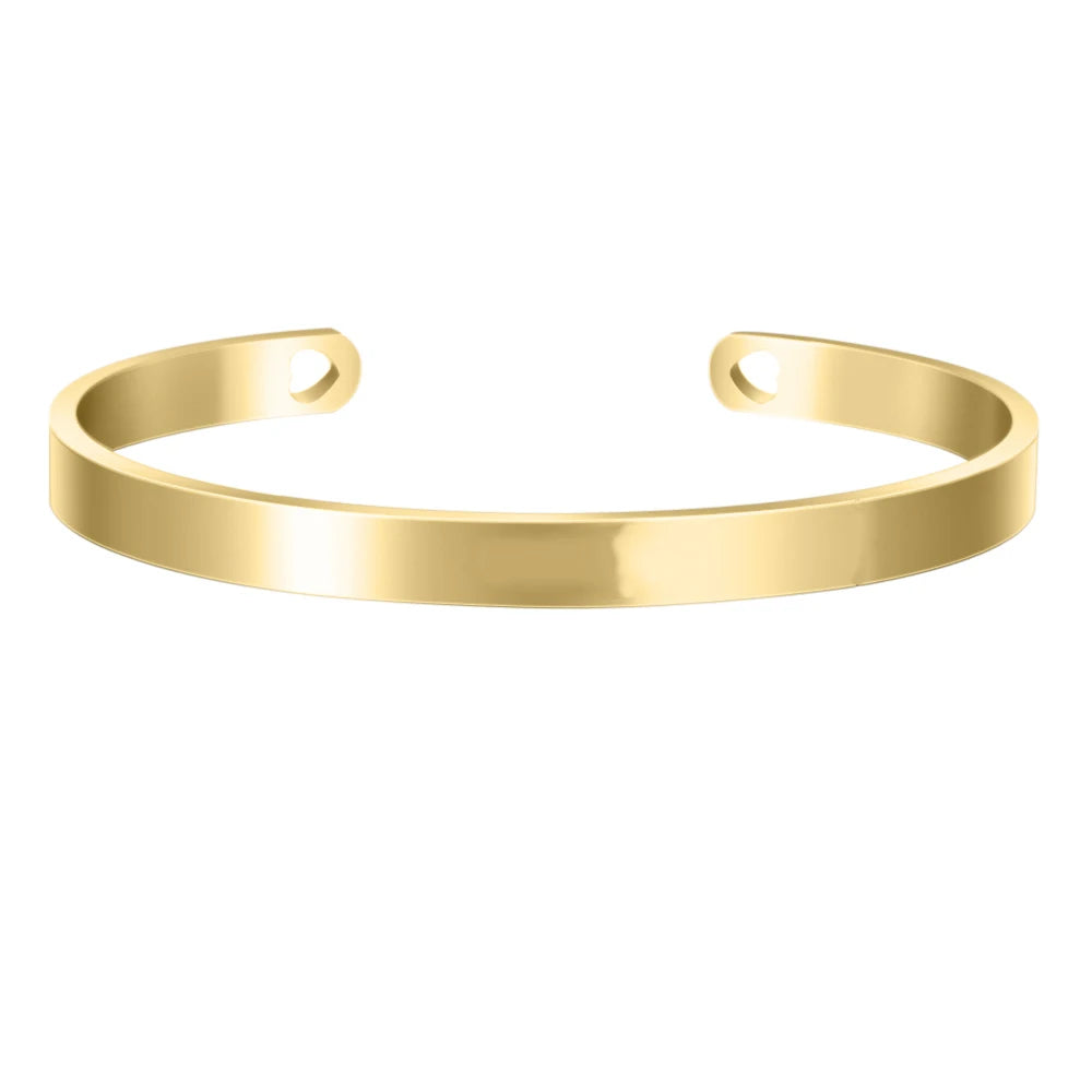 Mantra Bangle Cuff Stainless Steel