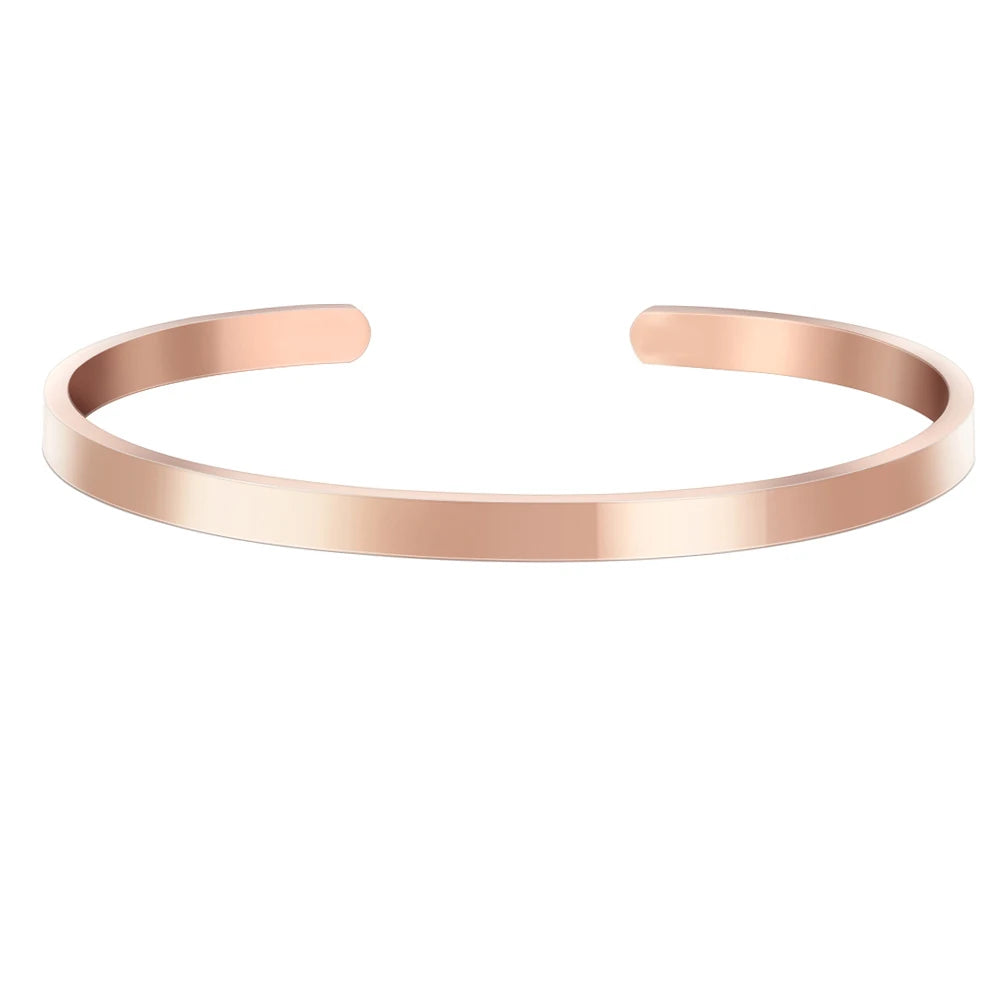 Mantra Bangle Cuff Stainless Steel