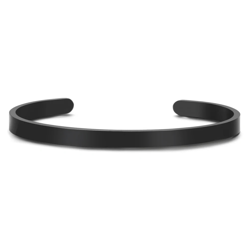 Mantra Bangle Cuff Stainless Steel
