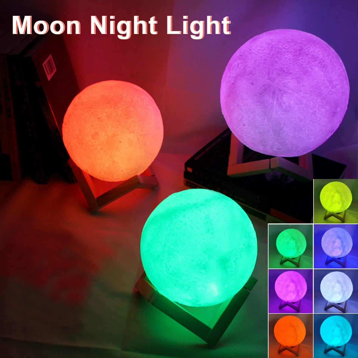 Moon Lamp For Bedroom Decor Night Lights Kids Gift Moon Lamp