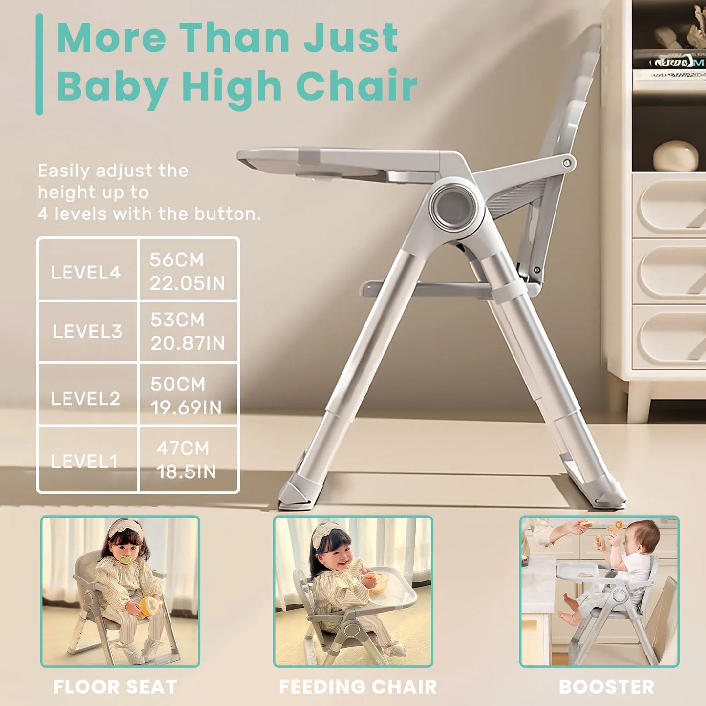 Baby Folding Booster Seat High Chair For Dining