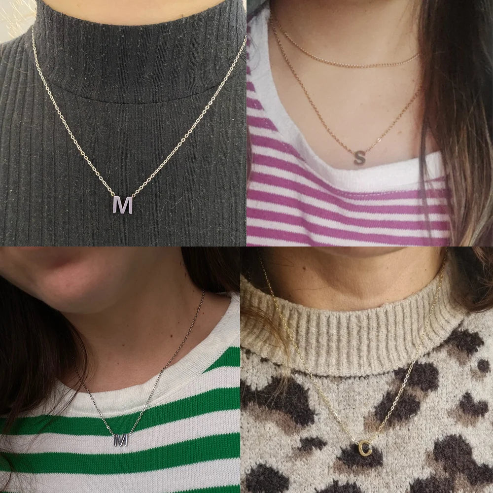 Initial Name Necklace for Women
