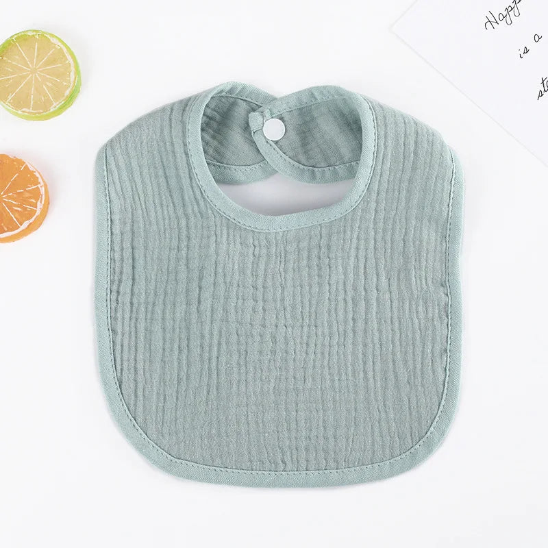 Baby Girl Boy Feeding Bibs Solid Color