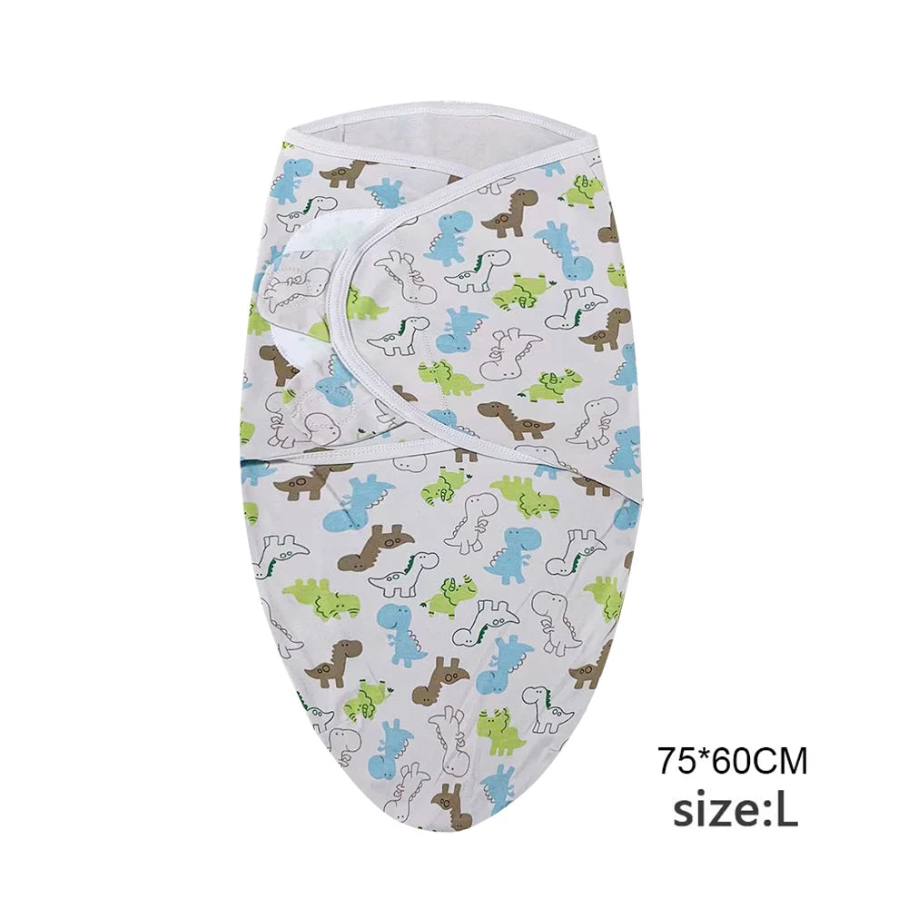 Baby Blanket Hat Set Cartoon Printed Cotton Newborn 0-6 Months
