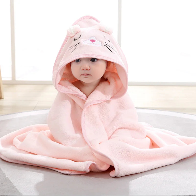 Cartoon Animal Baby Bath Towels Soft Newborn Hooded Towel - BOGO π₯