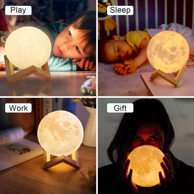 Moon Lamp For Bedroom Decor Night Lights Kids Gift Moon Lamp
