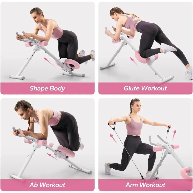 MERACH Ab Machine, Ab Workout Equipment, Adjustable Ab Trainer Machine for Abs Workout at Home Gym, Foldable, Knee Protection