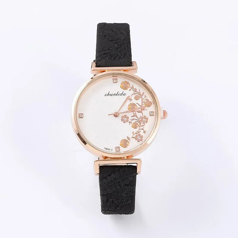 Women Watches 2025 Simple Brown Quartz Watch Vintage Leather Ladies