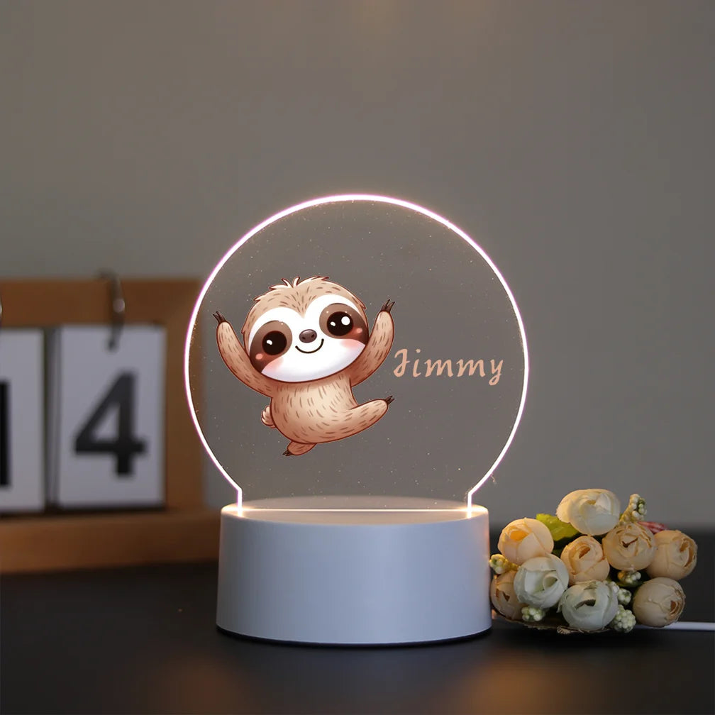 Personalized Name 3D Visual Night Light Led Night Kids Room