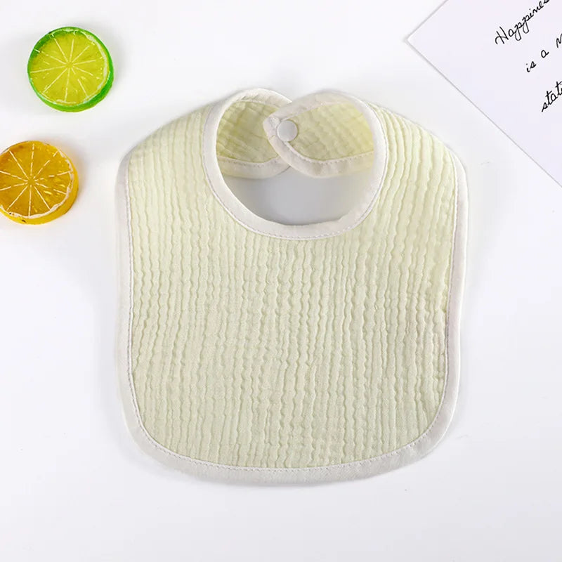 Baby Girl Boy Feeding Bibs Solid Color
