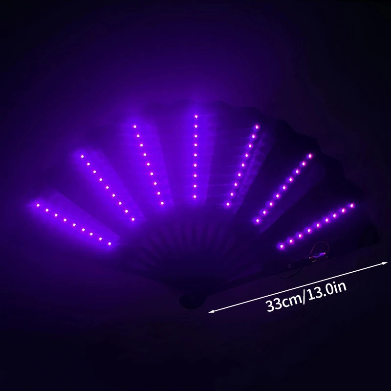Glowing Folding Fan Lighting Dancing Fans