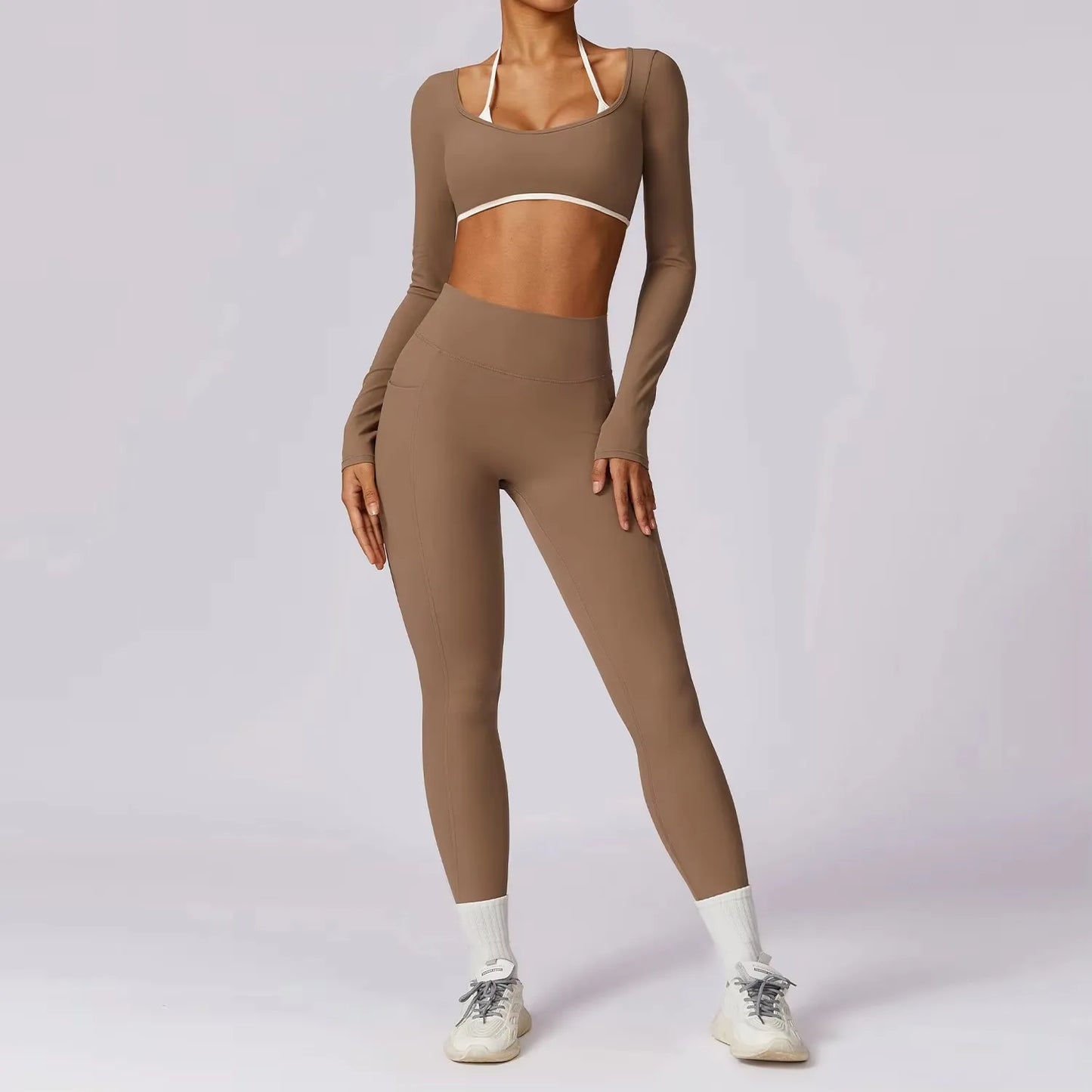 2PCS Women Sportswear Push Up Workout