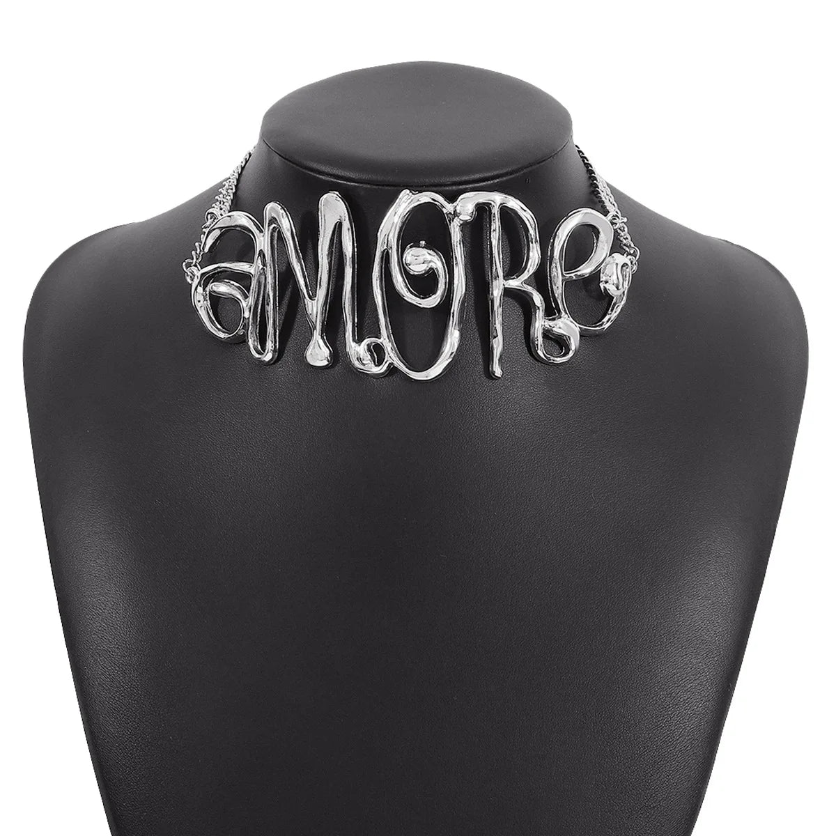 2023 Necklace New Heavy Metal Hip-hop Exaggerated Letter Love Choker Necklace Party Jewelry for Woman Gift Wholesale